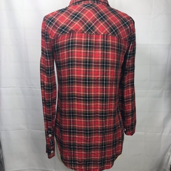Alison Andrews Plaid button down shirt S long s - Picture 5 of 5